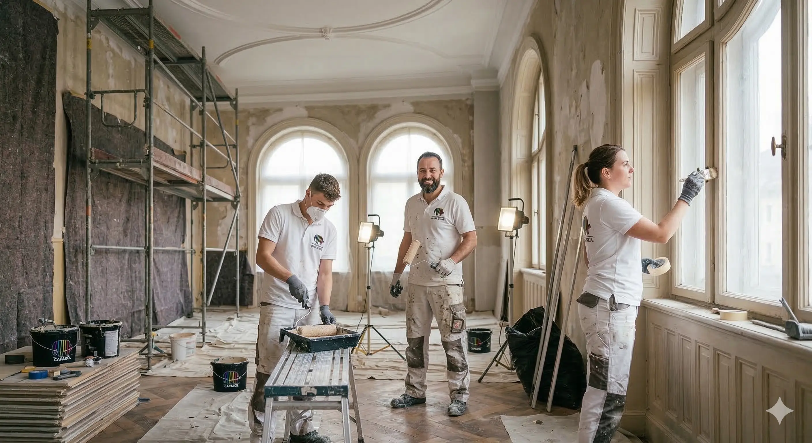 Team Schneider bei der Arbeit